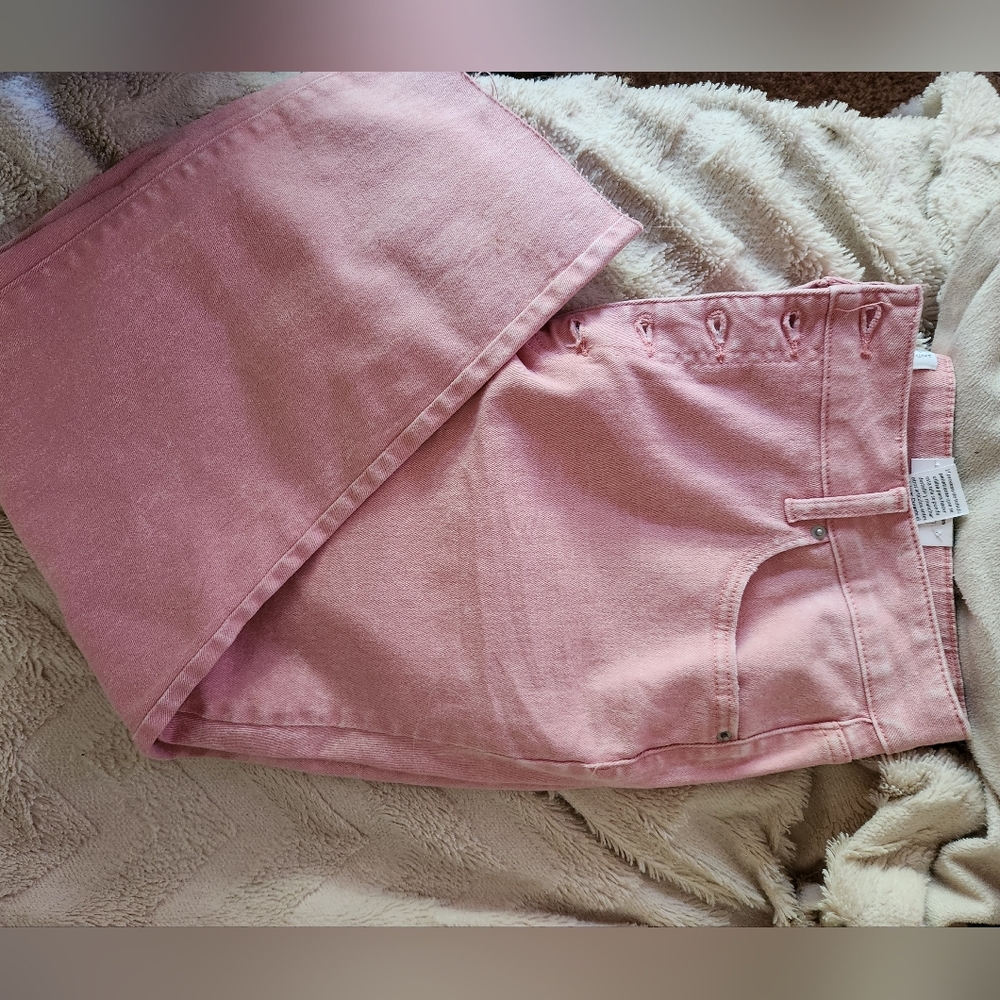 Pink Time & True straight jeans